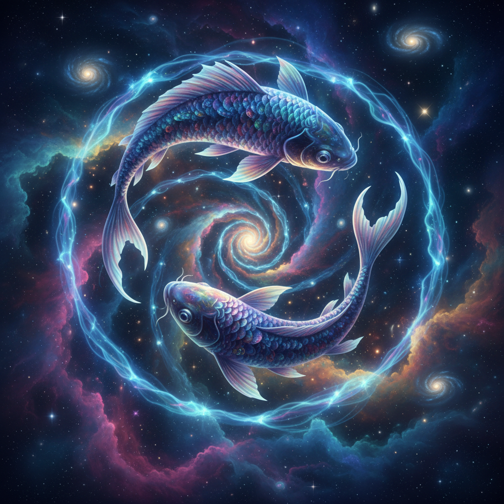 Pisces cosmic portrait